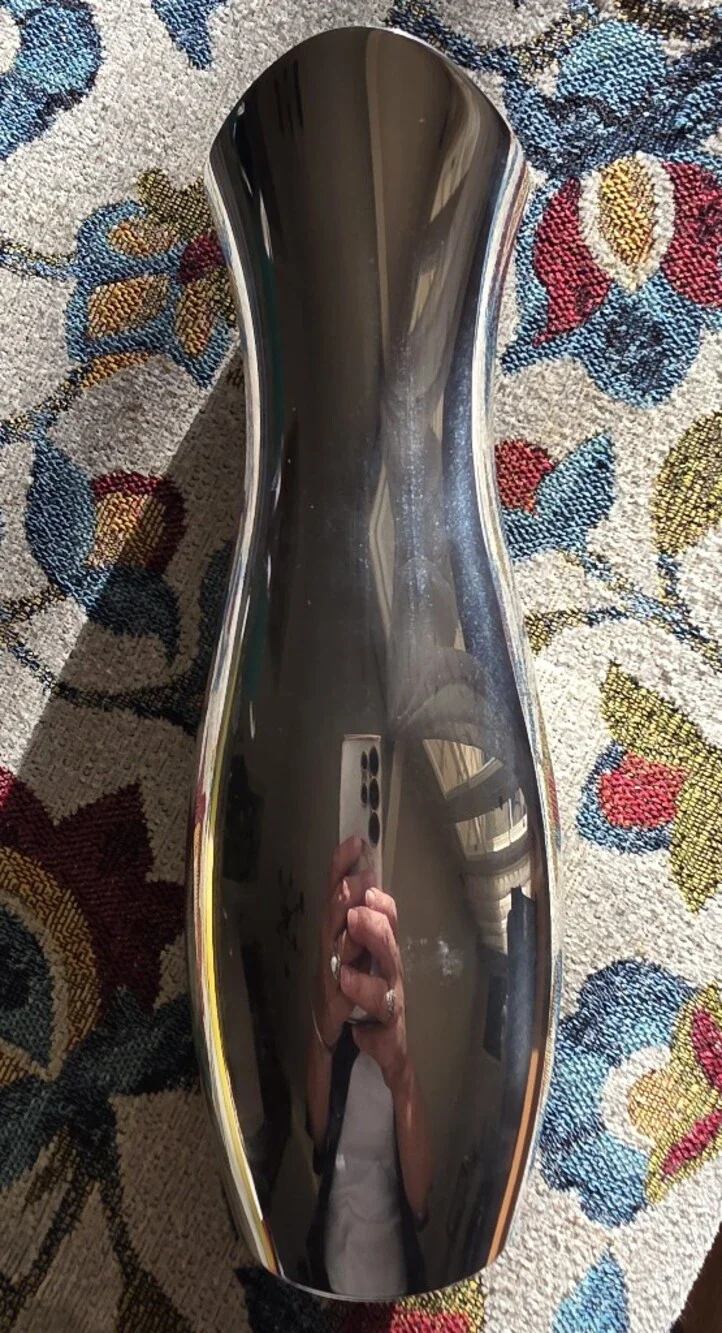 Vintage Nambé Studio 6056 Karim Rashid Signed Vase 1994 (approx 8